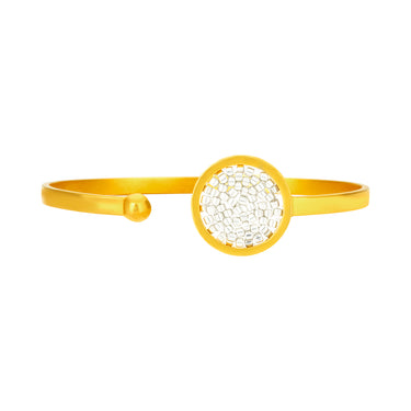 Bangle Upsala Dorado Círculo Sencillo Plateado